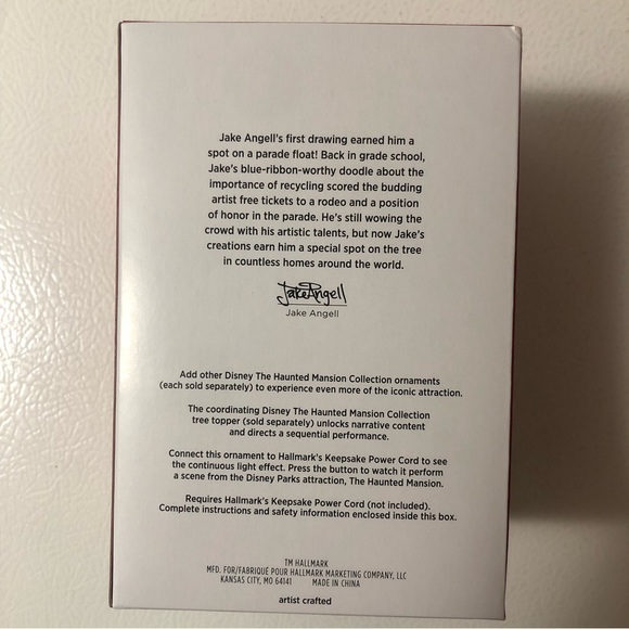 Victor Geist Hallmark Keepsake 2023 Disney Haunted Mansion Ornament NEW IN HAND - Picture 3 of 5